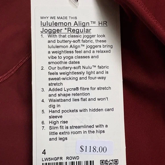 Lululemon Align Jogger *Regular NWT - Picture 4 of 6